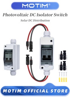 Motim Solar Panels 30 Amp Solar Disconnect Switch Outdoor Small Breaker Box Waterproof Disconnect Switch UV-Proof Outdoor Box Miniature Circuit Breaker with Din Rail Enclosure  - Image 1