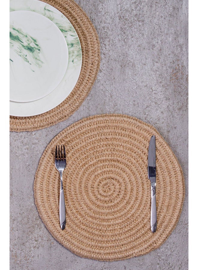 Home Pro 4-Piece Round Woven Placemats - Image 2
