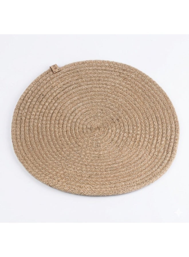 Home Pro 4-Piece Round Woven Placemats - Image 1