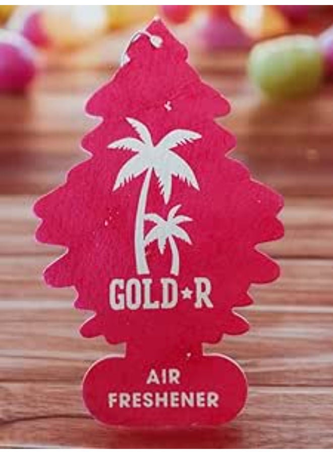 Gold Airfreshener for car - Bubble Gum - Image 1