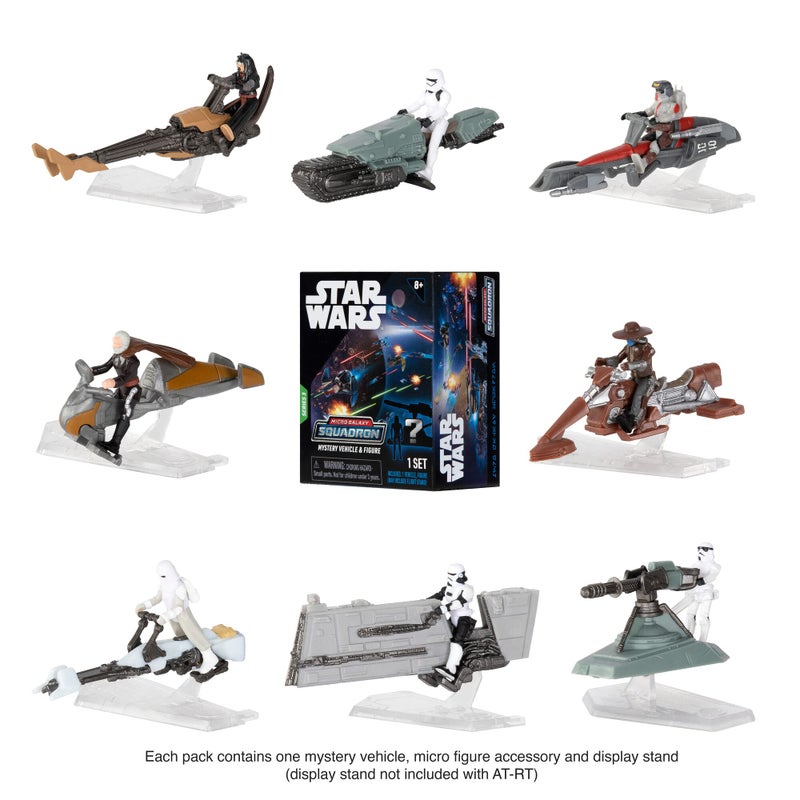 Star Wars Micro Galaxy Squadron Anakin Skywalker's Jedi Interceptor Mystery Bundle - 3-Inch Light Armor Class and Scout Class Vehicles with Accessories - Image 3