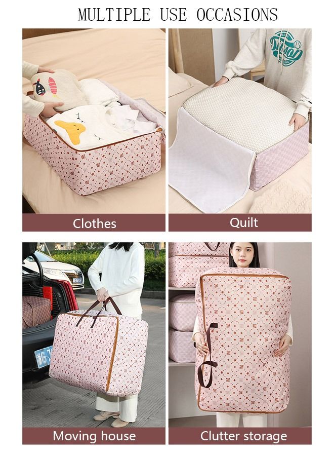DUNISO 4PCS Large Moving Bags with Strong Zippers & Carrying Handles Storage Bags Storage Totes for Clothes Moving Supplies Space Saving Oversized Storage Bag Organizer for Moving Traveling - Image 2