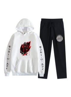 KUYING New Dragon Ball Loose Casual Straight Leg Hoodie Sports Two-Piece Set  - Image 1
