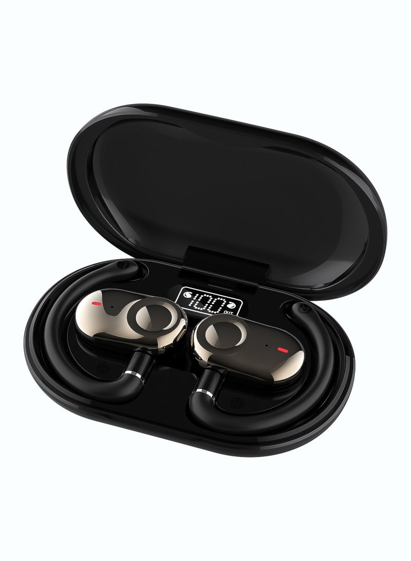 general Smart translation Bluetooth headset wireless stereo dual-axis rotating ear hook dual ear headphones - Image 1