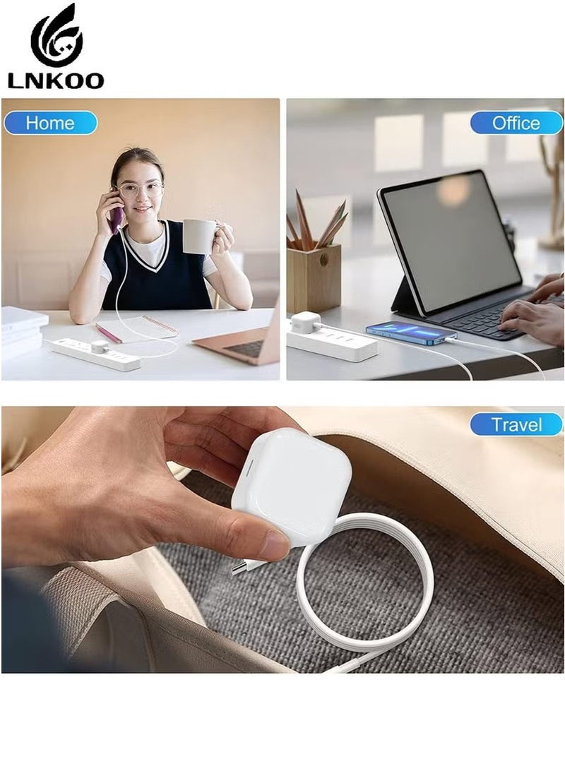 لنكوو شاحن ايفون سريع 25 وات | شاحن حائط USB C سريع متوافق مع iPhone 15/14/14 Pro/14 Pro Max/13/12/SE2020/11/XR/XS Max/X/iPad - Image 4