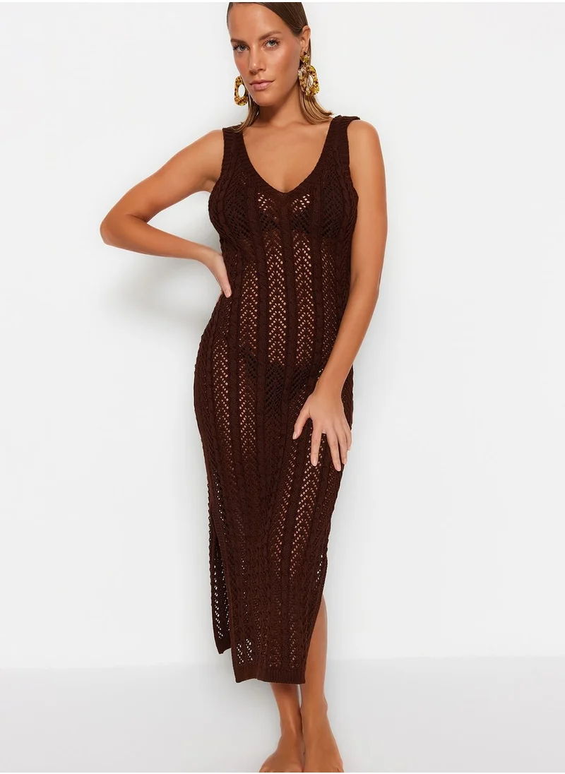 trendyol Knitted Side Slit Dress