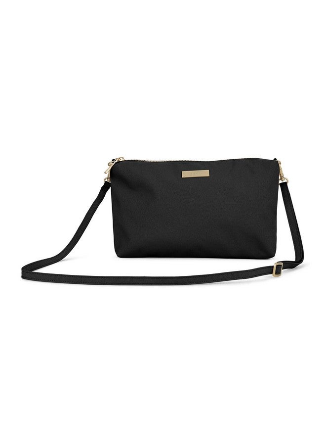 JuJuBe JuJuBe Be Quick Shoulder Bag Purse, Zippered Travel Clutch or Pouch, Lightweight Baby Bag or Diaper Bag Organizer, Detachable Wristlet Strap or Cross Body Strap, Black Chromatics