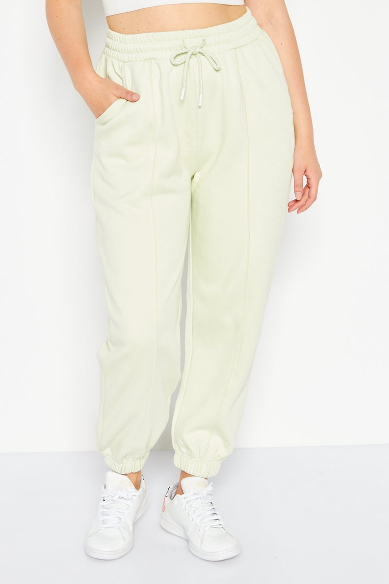 Levi's Women Regular Fit Solid Jogger Pants, Light Green  - Image 1