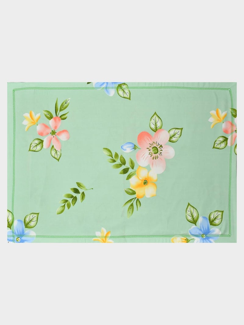 RRB TEXTILE Floral Design Zig Zag Stitching King Size Set of 4 Glace Cotton Pillow Covers/Pillow Case-20 x 30 Inches, 50 cm x 75 cm - Image 2