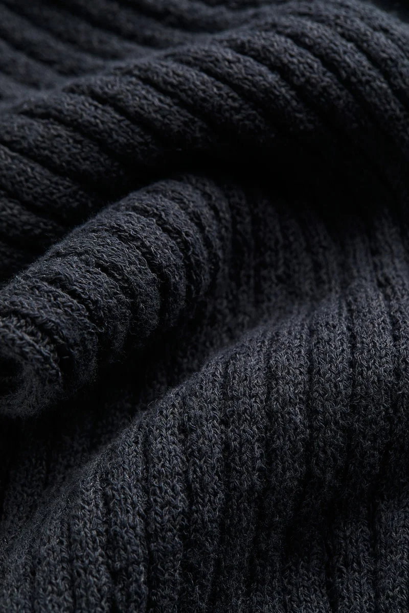 H&M Flared rib-knit trousers