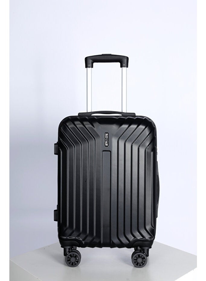 Space Luggage Set, ABS Material including Carry On Cabin Sizes, 20/24/28 Inches, Black - Image 2