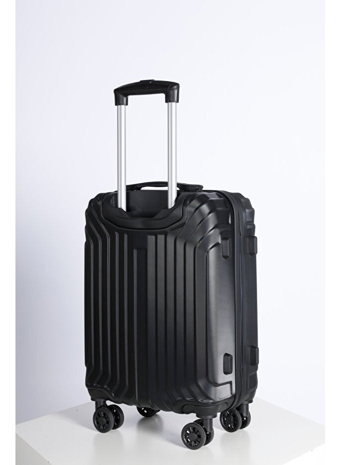 Space Luggage Set, ABS Material including Carry On Cabin Sizes, 20/24/28 Inches, Black - Image 3