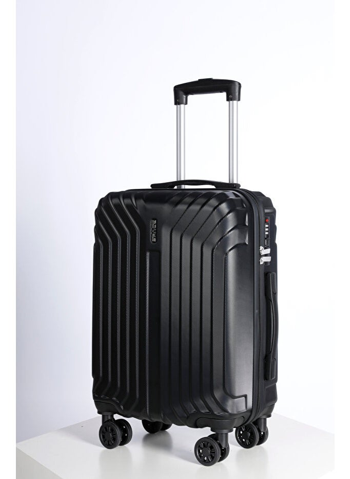 Space Luggage Set, ABS Material including Carry On Cabin Sizes, 20/24/28 Inches, Black - Image 4