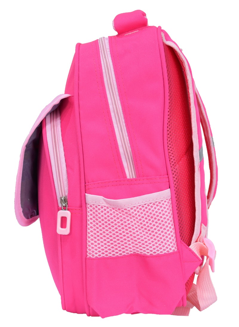 High Quality Nylon School Backpack for Girls Pink - Image 3
