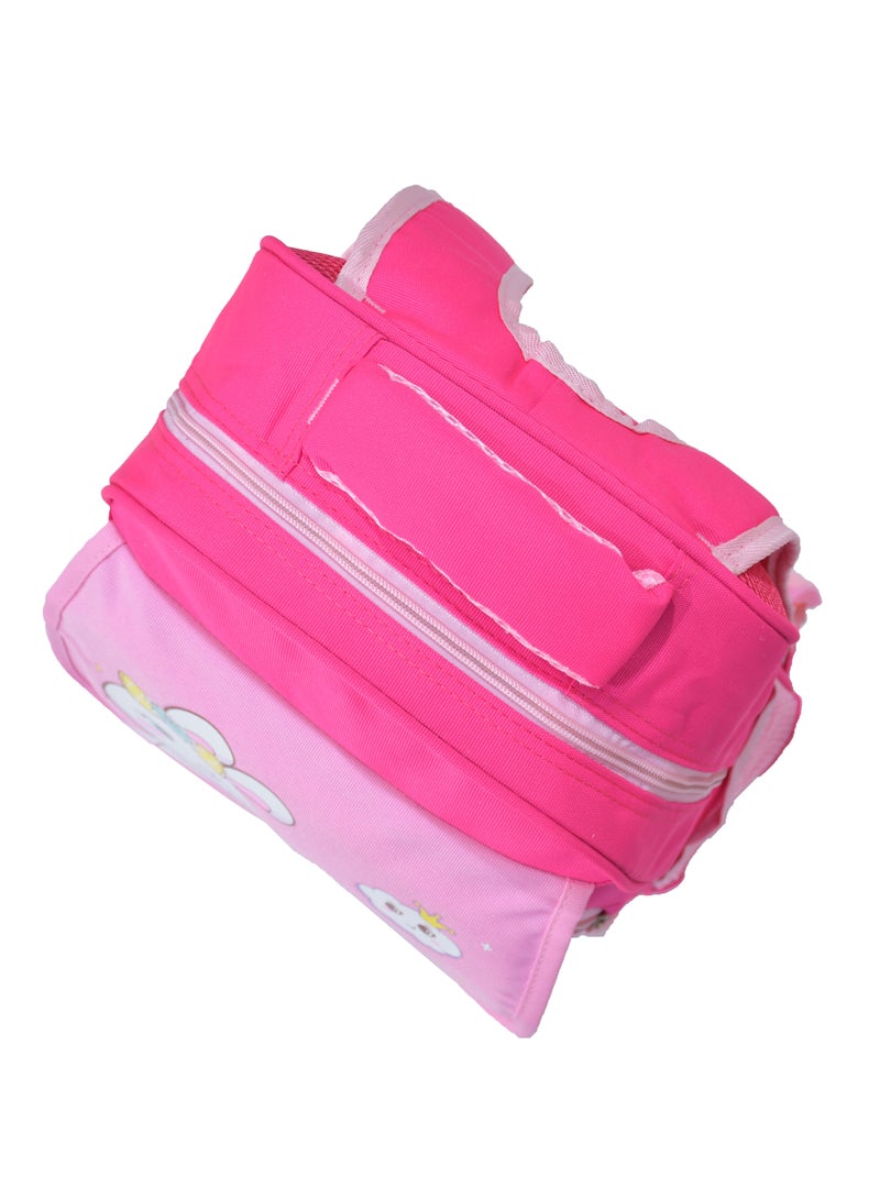 High Quality Nylon School Backpack for Girls Pink - Image 5