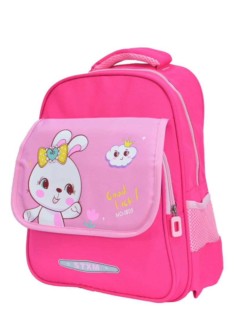 High Quality Nylon School Backpack for Girls Pink - Image 2