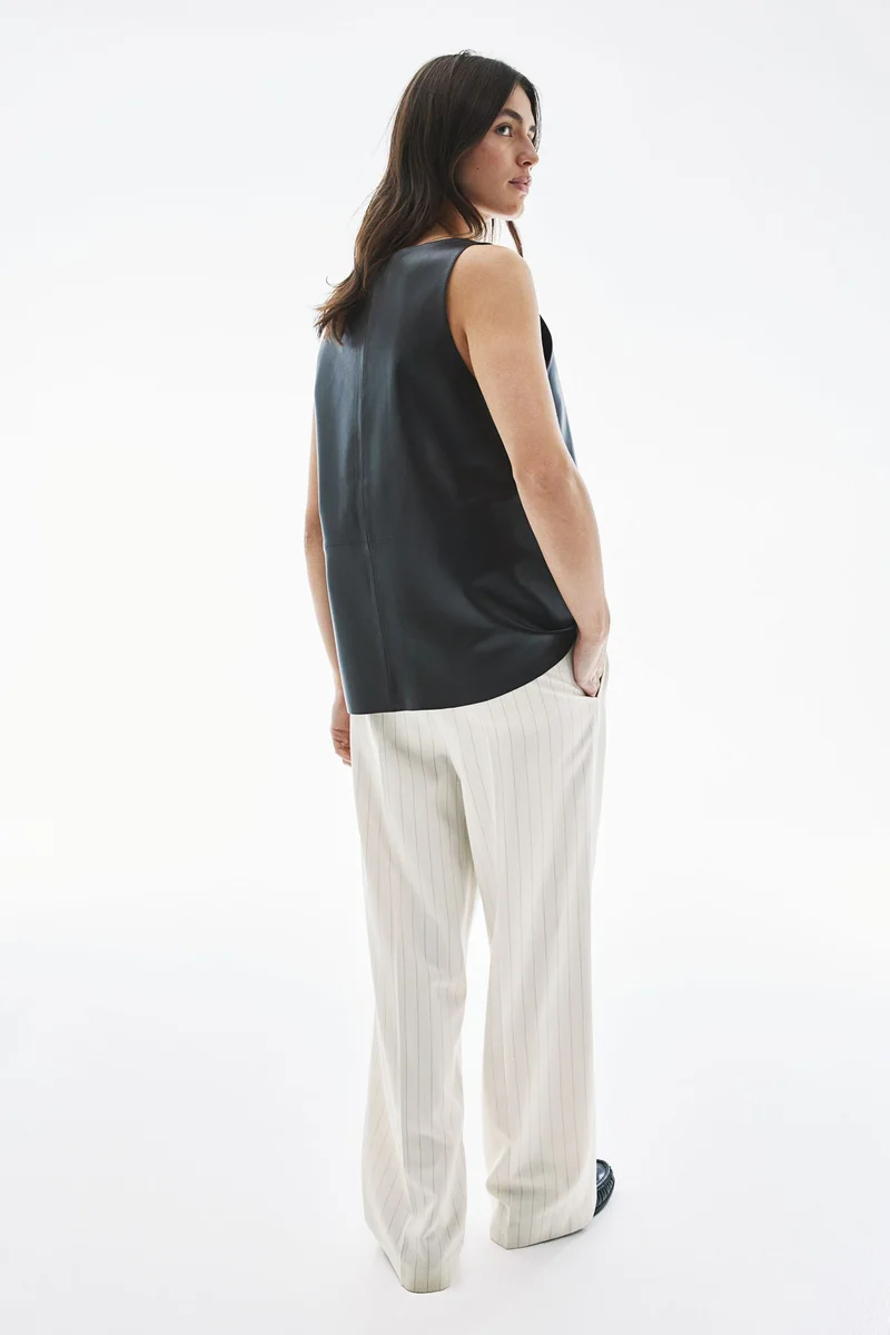 اتش اند ام Wide crease-detail trousers