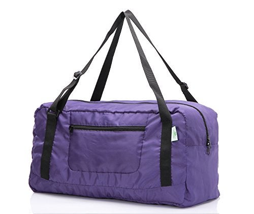 HOLYLUCK Foldable Travel Duffel Bag For Women & Men Luggage Great for Gym (Purple) - Image 1