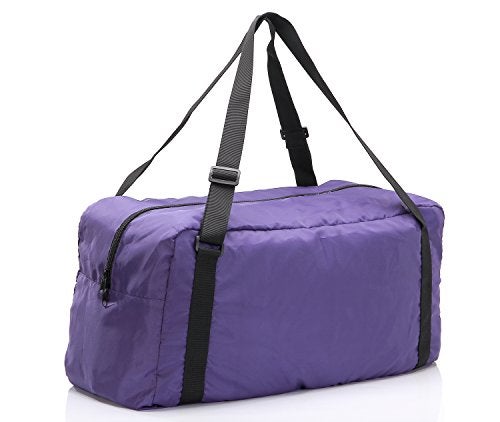 HOLYLUCK Foldable Travel Duffel Bag For Women & Men Luggage Great for Gym (Purple) - Image 5