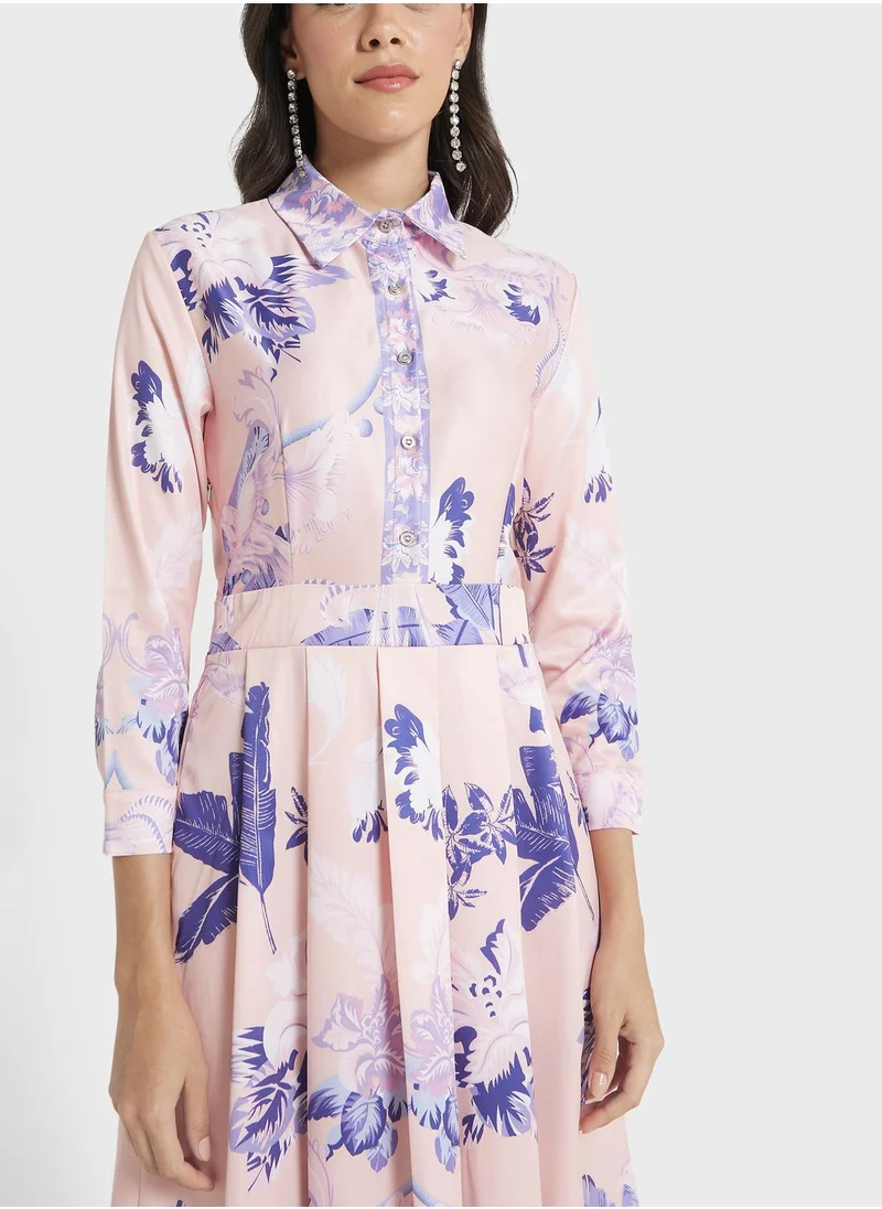 Khizana Abstract Print Dress