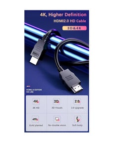 Kuwes HDMI 2.0 4K @ 60Hz M to M PVC High-Speed HDMI Cable with 24K Gold Plated Connector and Ethernet 5M  - Image 4