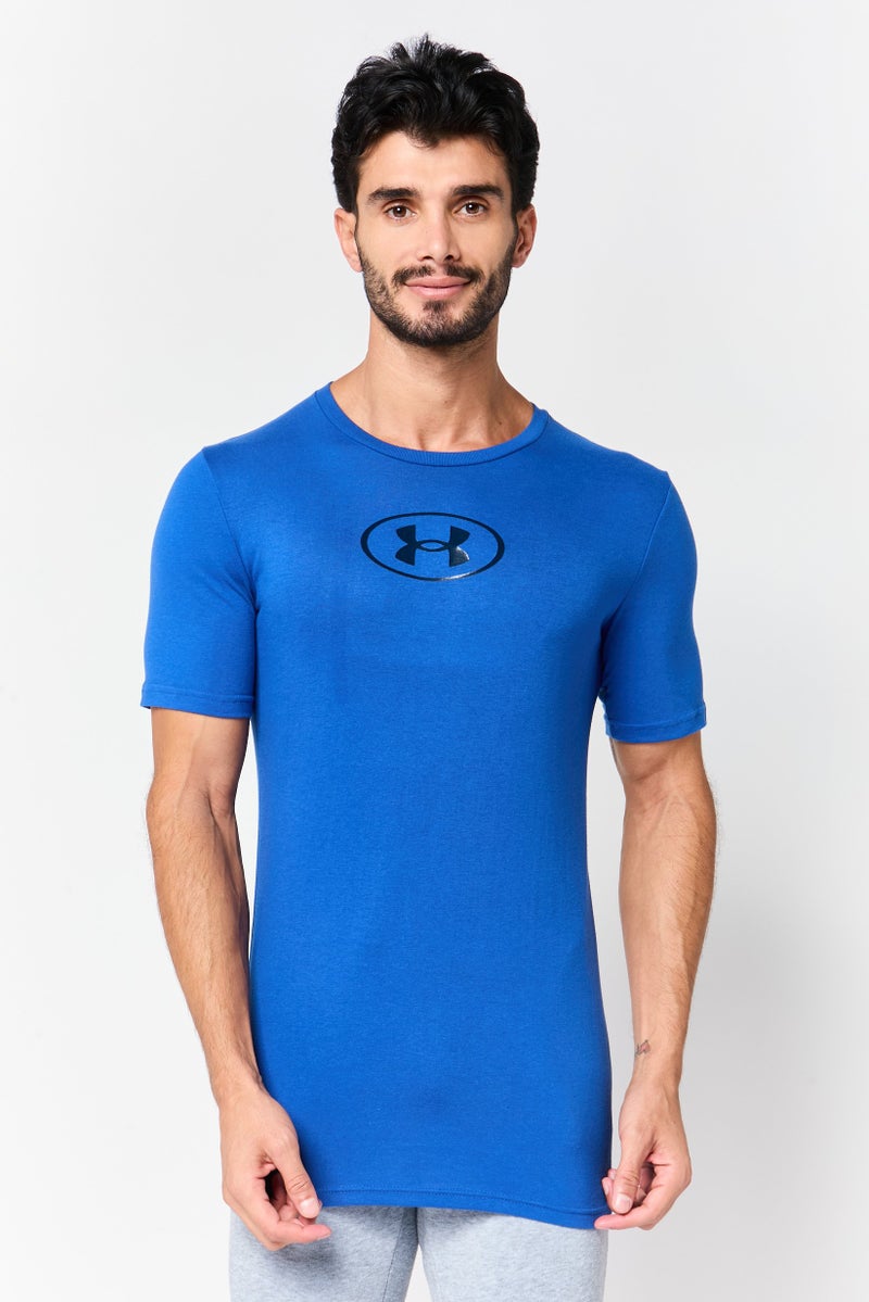 UNDER ARMOUR Men Loose Fit Short Sleeve Outdoor T-Shirt, Blue - Image 1
