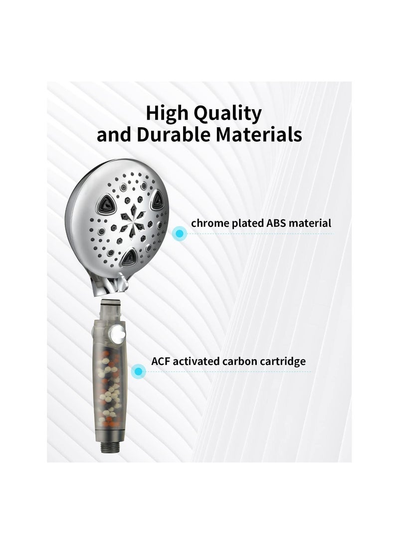 Shower Head, High Pressure Handheld Showerhead with Filter, 9-Mode Spray Showerhead, Effective Water Control, for Dry Skin & Hair, Cleaning Pets, Bathrooms, Blankets Etc.(1 Pack) - Image 2