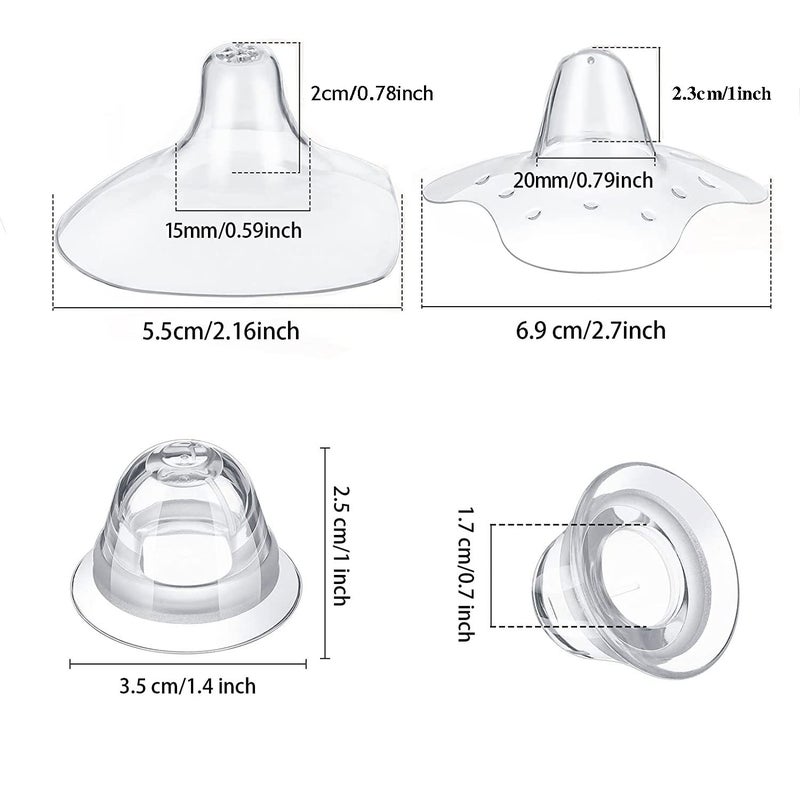 JIELUO 12 Pieces Nipple Cover for Nursing Newborn Silicone Inverted Nipple Correctorwith Clear Carrying Case Silicone Nipple Extender for Breastfeeding Flat or Inverted Nipples - Image 2