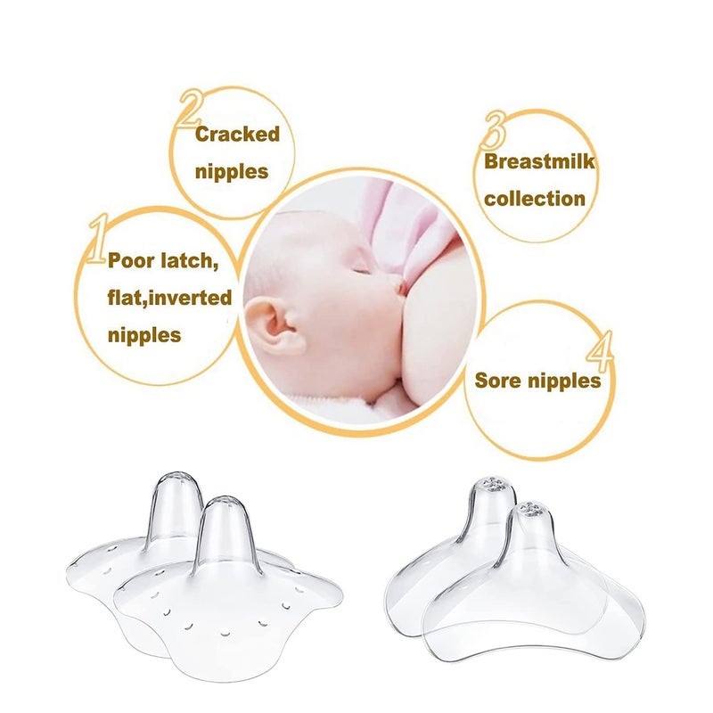 JIELUO 12 Pieces Nipple Cover for Nursing Newborn Silicone Inverted Nipple Correctorwith Clear Carrying Case Silicone Nipple Extender for Breastfeeding Flat or Inverted Nipples - Image 3