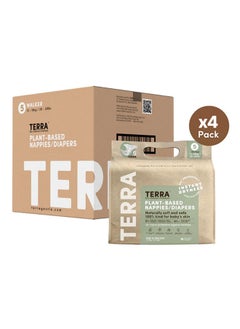 Terra Pack Of 4 Size 5 Walker Diapers: 85% Plant-Based Diapers, Ultra-Soft And Chemical-Free For Sensitive Skin, Superior Absorbency For Day or Nighttime Diapers, 3D Leak Guards, 100% Biodegradable Bamboo Fibre, Designed For Walker Babies 28-39 lb 13 -18 kg, 18-36 Months, 16 Count  - Image 1