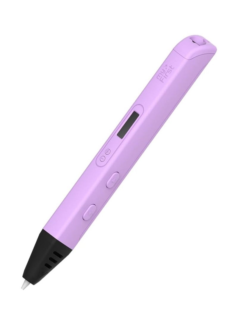 myFirst 3D Pen Artist 3D Printing Pen for Kids & Teens | Adjustable Temperature, OLED Display, Biodegradable PLA Filament Included (6 Colors), Safe Creative Tool for Art, STEM & DIY Projects - Purple - Image 1
