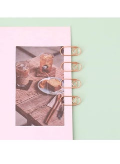 Oasisgalore 150 pcs Rose Gold Paper Clips，Heart-Shaped Paper Clips Bookmark Clips for Office School  - Image 2