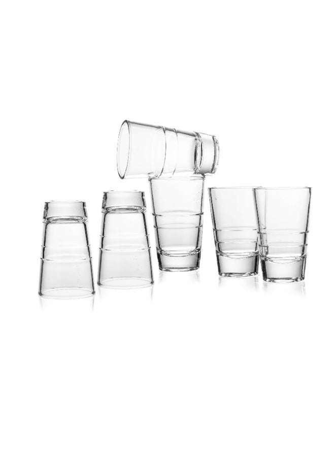 لومينارك كاسات تقديم إسبريسو زجاج ☕✨ 6 قطع | سعة 85 مل | تصميم أنيق وعملي - Image 3