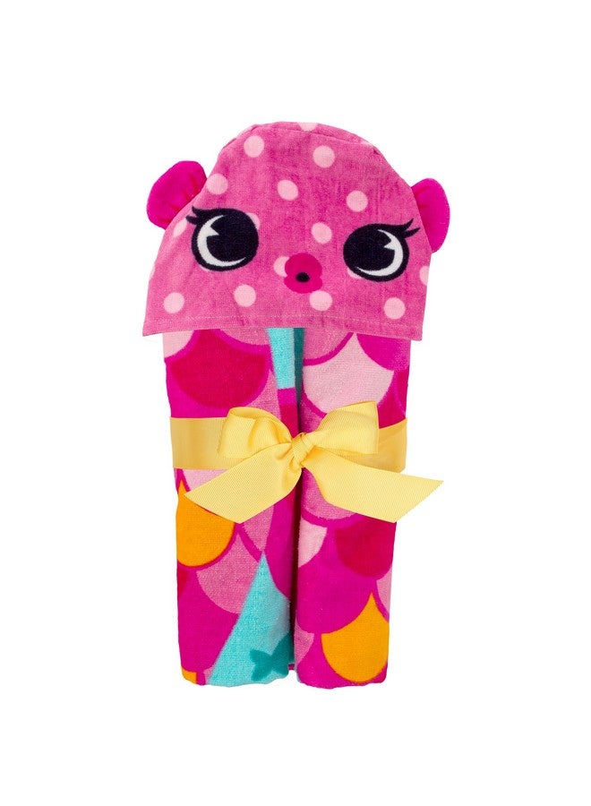 Stephen Joseph Unisex Kids Bath and Beach Soft Cotton Velour Hooded Towel, Size 46”x24” - Image 1