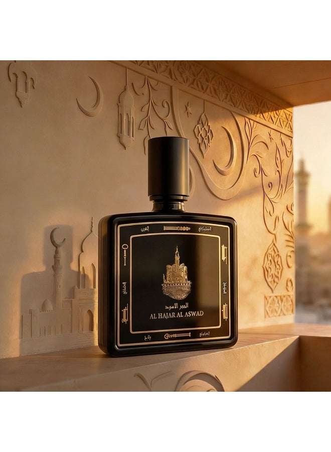 Taif Al Emarat Al Hajar Al Aswad Eau de Parfum, Luxury Oud Leather Perfume, Long Lasting Fragrance, Premium EDP for Unisex - Image 4
