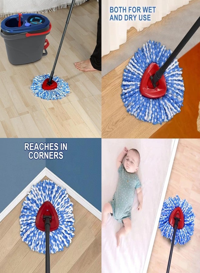 YWSHF 6 Pack Spin Mop Replacement Heads Compatible with Ocedar RinseClean 2 Tank Mop System,Microfiber Mop Refill Heads for O Cedar Cleaning All Hard-surfaced Floor - Image 3