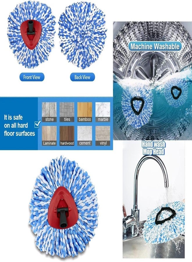YWSHF 6 Pack Spin Mop Replacement Heads Compatible with Ocedar RinseClean 2 Tank Mop System,Microfiber Mop Refill Heads for O Cedar Cleaning All Hard-surfaced Floor - Image 4