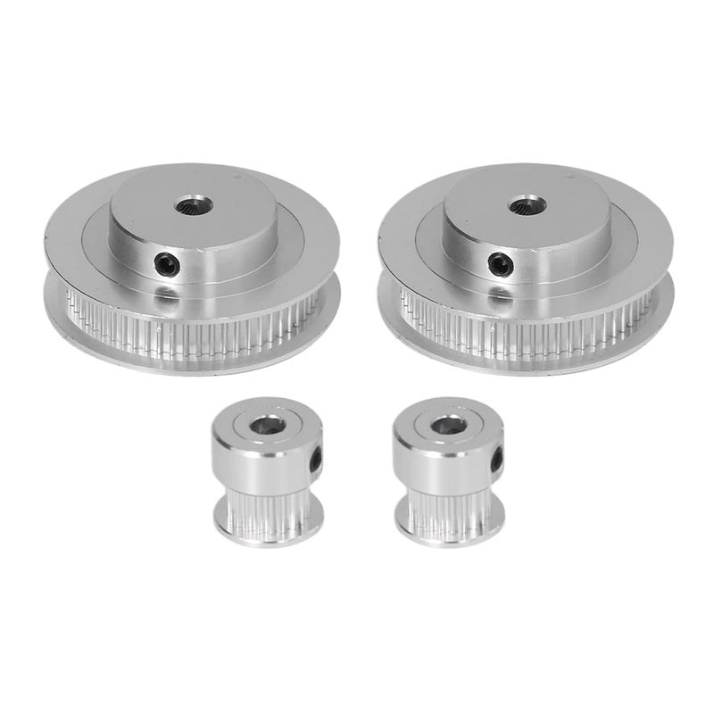 مجموعة بكرات توقيت من سبائك الألومنيوم 20 سن 5 مم 60 سن 8 مم مع حزام مطاطي لطابعة ثلاثية الأبعاد وآلة CNC - Image 3