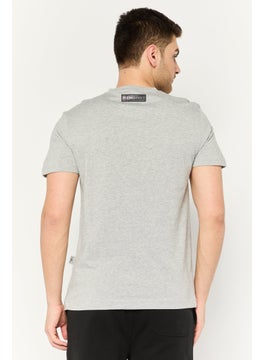 Plein Sport Men Sportswear Fit Short Sleeves Outdoor T-Shirt, Grey  - Image 4