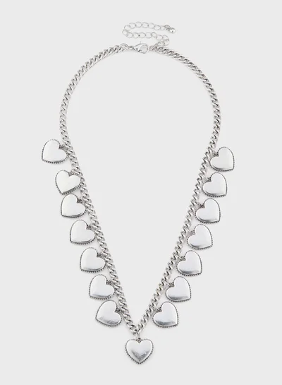 Ginger Heart Charm Short Necklace