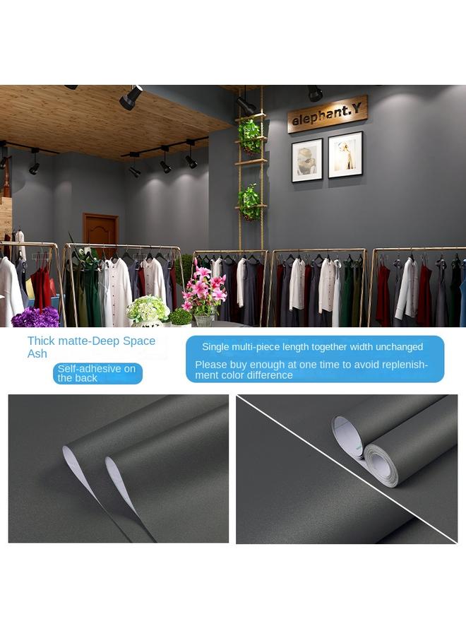 Bluejw Vintage Cement Gray Wallpaper Self-adhesive Waterproof Industrial Wind Self-adhesive Stickers Hotel Clothing Store Coffee Shop Wallpaper Self-adhesive - Image 1