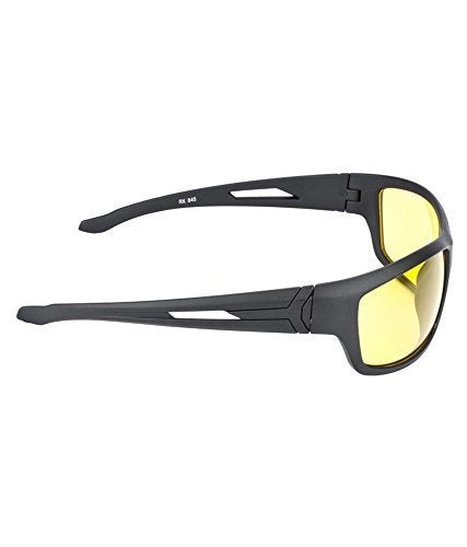 Sunshades Bhavya Unisex Glasses Wrap Around For Day and Night Drive (Yellow) - Image 3