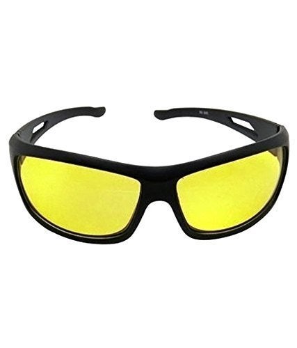 Sunshades Bhavya Unisex Glasses Wrap Around For Day and Night Drive (Yellow) - Image 1
