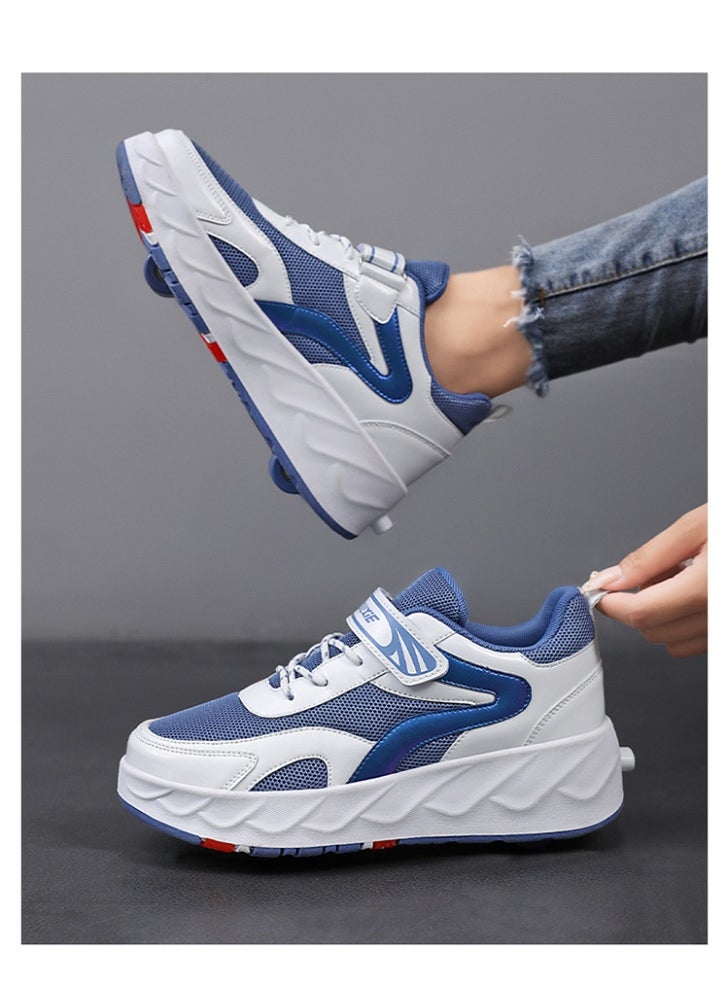 NIBEMINENT Kids Roller Skates Shoes 4 Wheels Roller Shoes Boys Girls Wheel Shoes Roller Sneakers Shoes for Beginner More Balanced  - Image 3