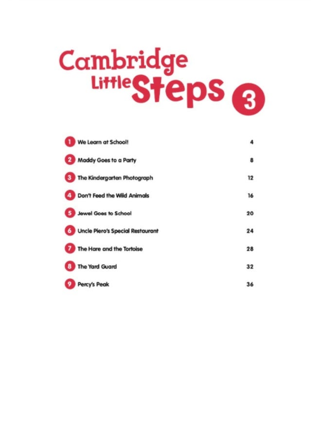 كتاب خطوات كامبريدج الصغيرة - دورة اللغة الإنجليزية الأمريكية لمرحلة ما قبل الابتدائي - المستوى 3 - الكتاب الكبير - Image 2