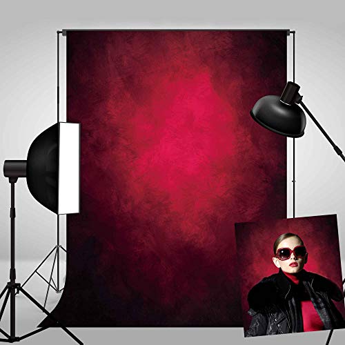 Haboke 8X10ft Abstract Red Portrait Photography Backdrops for Photo Shoot Studio Booth Props with Thick Ployester Roller Pocket on Top - Image 1
