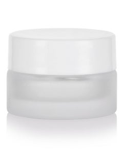 Frosted Clear Glass 5 Ml 1 6 Oz Small Thick Wall Balm Salve Pot Container Jars With White Smooth Foam Lined Lids (6 Pack)