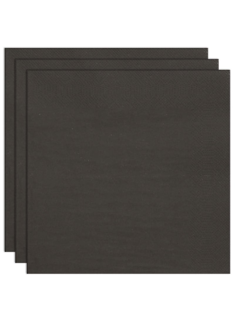 Black Paper Napkins 33cm 20-Pack
