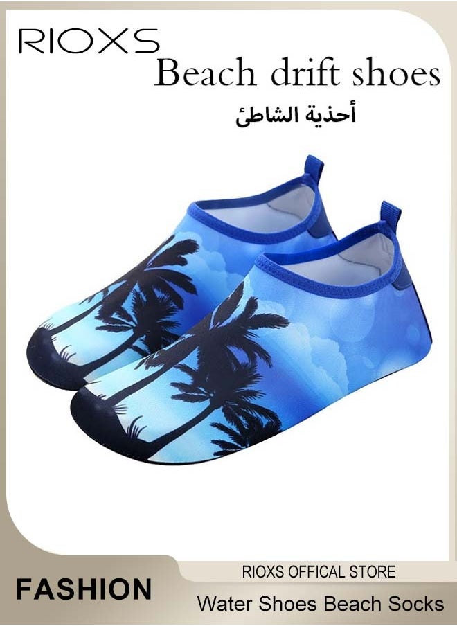 RIOXS Water Shoes Beach Socks For Women Barefoot Aqua Socks Quick-Dry Non-Slip Swim Shoes For Beach Swimming Pool Water Park  - Image 1