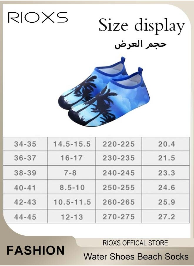 RIOXS Water Shoes Beach Socks For Women Barefoot Aqua Socks Quick-Dry Non-Slip Swim Shoes For Beach Swimming Pool Water Park  - Image 3
